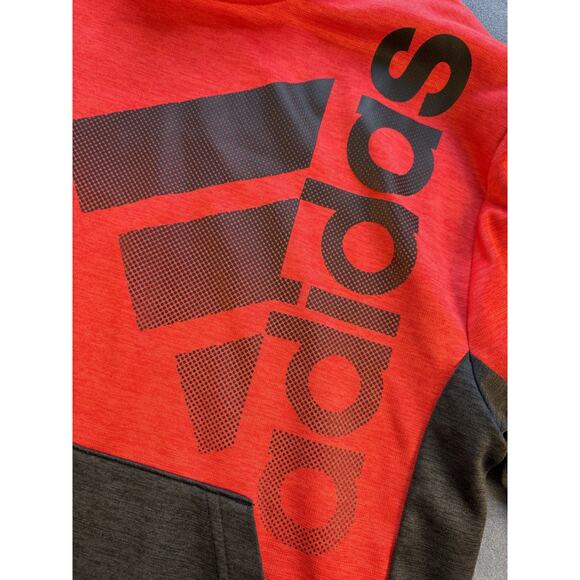 Adidas Hoodie Pullover Front Pocket LG Graphic Red/Black Youth XL - Picture 2 of 11